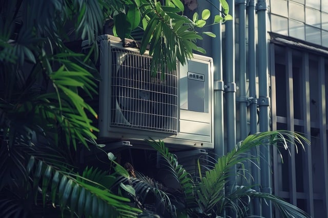 Hvac system outside of a building.