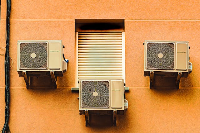 outside units of hvac system.